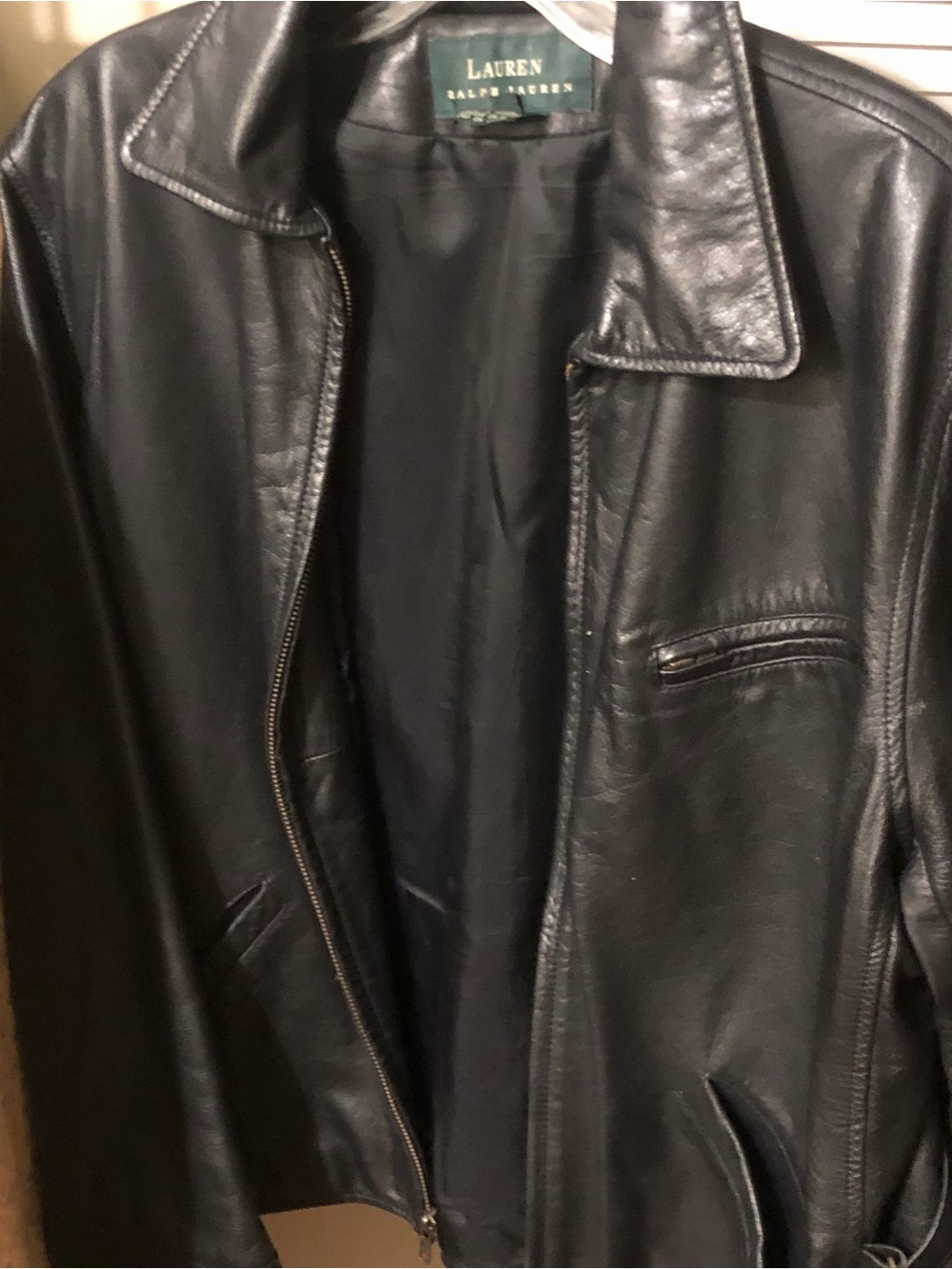 Lauren Ralph Lauren Black Leather Jacket - Picture 2 of 2